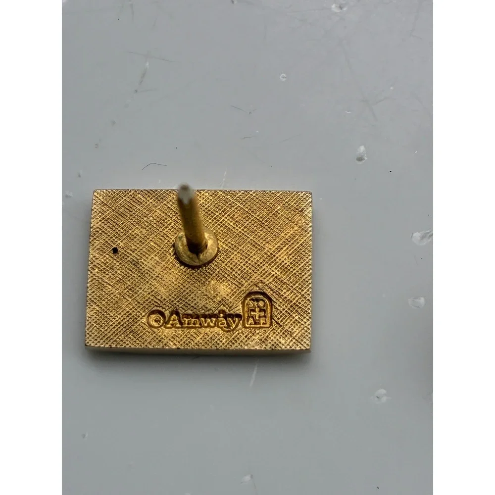 Vintage Amway Gold Tone Textured Cufflinks and Tie Tack Set Corporate Jewelry